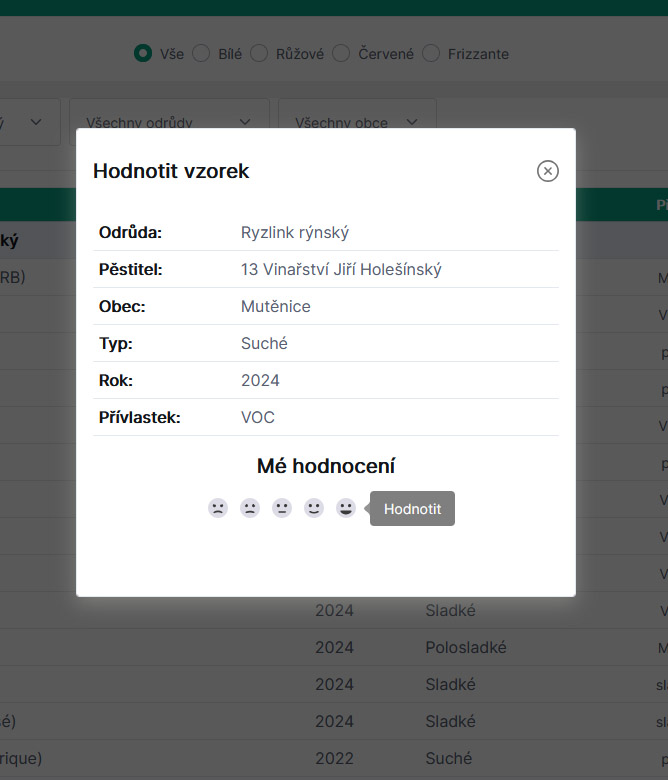 online hodnocení vín