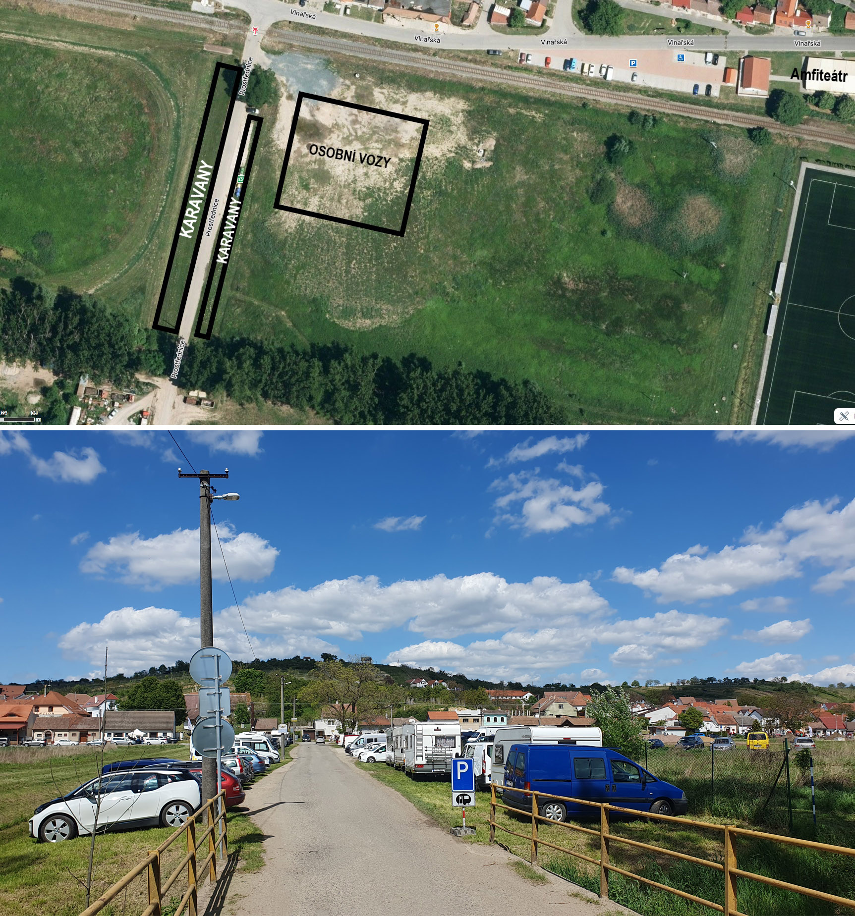 Parkování, parkoviště, Festival Mezi Sklepy