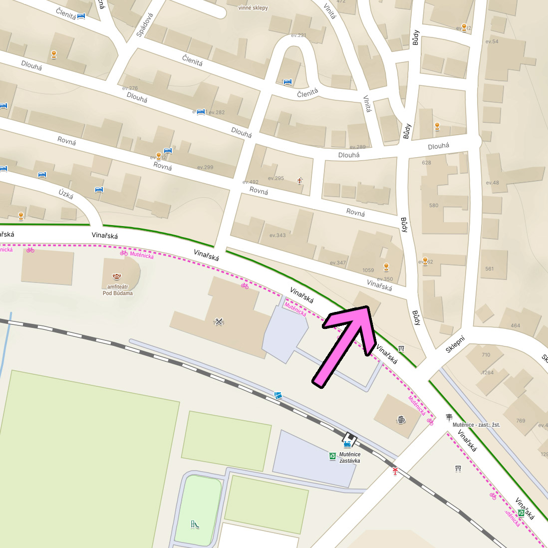 Mapa – kde najdete domek Drobeček, Mutěnice